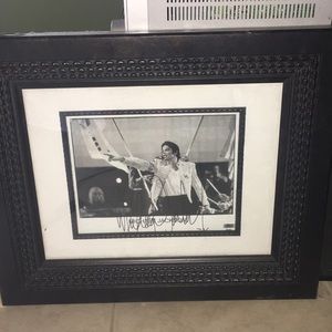Signed Michael Jackson Picture frame